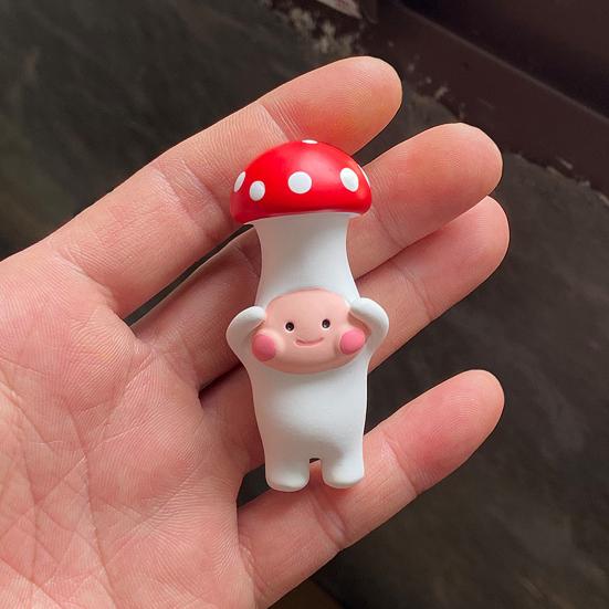 Красный гриб в форме магнита на холодильник наклейка фото стены 3D Смола магнитная съемная наклейка на холодильник Декор на холодильник