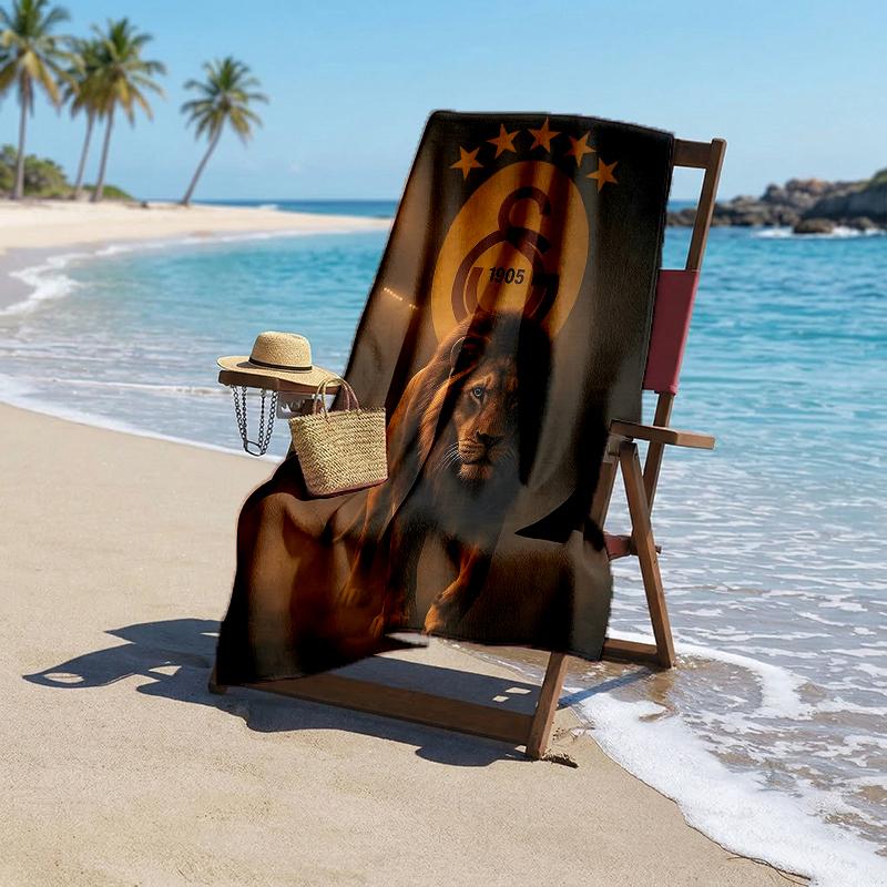 Galatasaray Fashion Beach Towel: Ideal for Summer Adventures Soft, absorbent and quick drying suitable for swimming and bathing