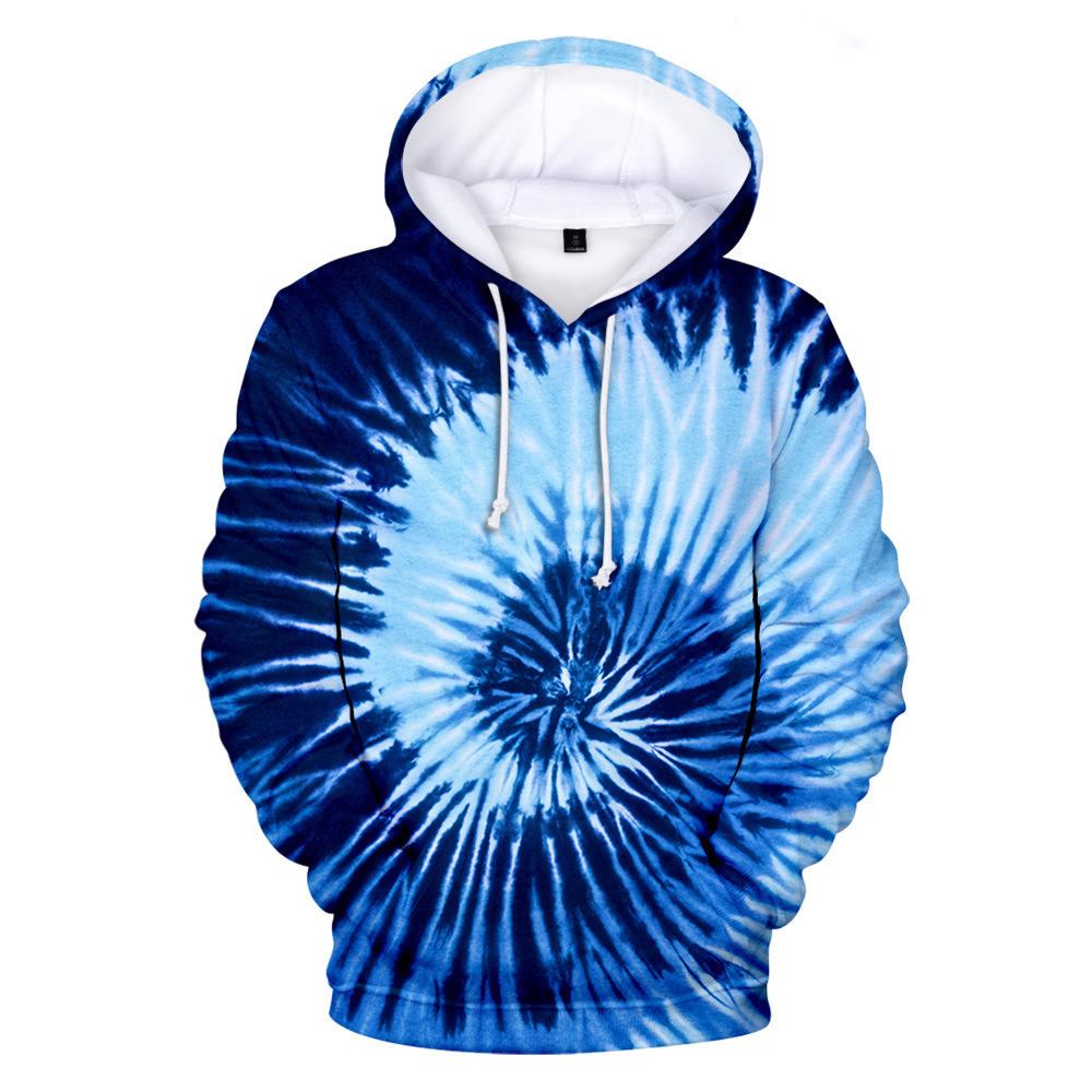 Красочные толстовки с капюшоном Tie Dye с 3D-принтом для женщин, модная уличная одежда, свободные свитера, толстовки Y2k, женская одежда