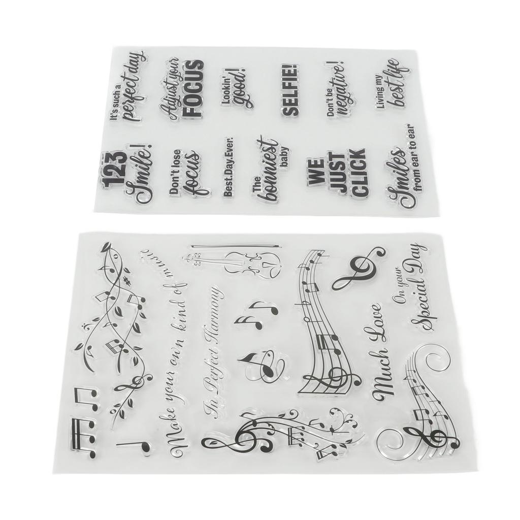 2 шт. Прозрачный штамп, моющийся, многоразовый, для ручного счета, альбом, поздравительная открытка, прозрачный штамп