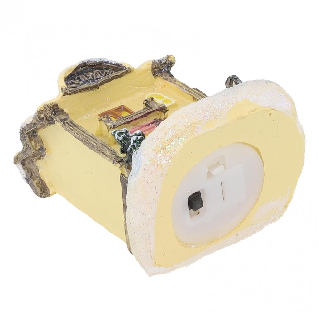 Волшебный светодиодный домик в снежной деревне, коллекционное рождественское украшение