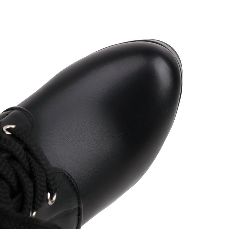 Patchwork Hollow Laces Women Lolita Shoes Platform Square High Heel Cross-tied Ankle Boots Sweet Girls Party Booties White 41 42