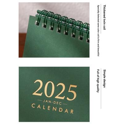 Креативный календарь 2025-2025 2025 Плотная бумага Настольный перекидной календарь Ежегодник Блокнот для записей Тайм-менеджмент Органайзеры