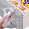 24 PCS Steel Wire Dishwashing Sponge Double Sided Cleaning Sponge Non-stick Oil Kitchen Dishcloth Reusable Home Cleaning Tool