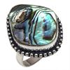Abalone Shell Gemstone Handmade Unisex 925 Silver Jewelry Ring"9"