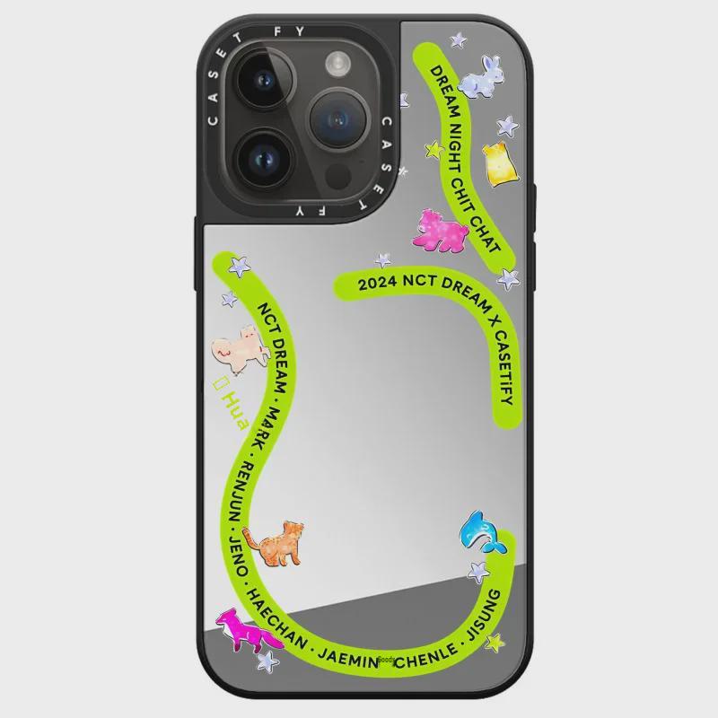 Чехол NCT DREAM для iPhone 15 Pro Max: Модный фирменный зеркальный дизайн для iPhone 14 Pro, 13 и 12