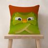 Cartoon DDuolingo Owl HD Personalized Picture Text Home Decorative Pillows Household Gifts xcm