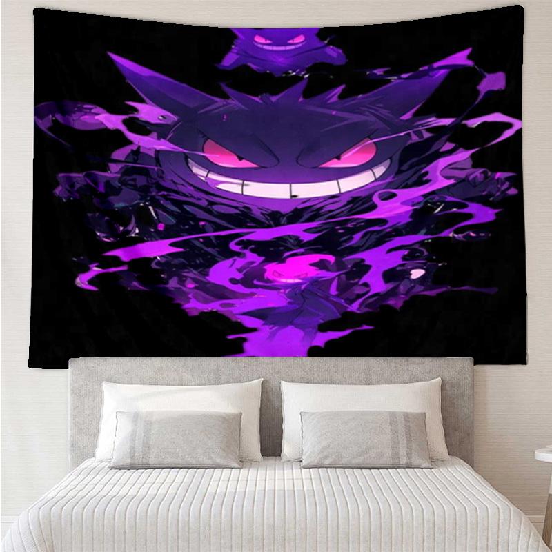 1PC Ghost Haunting Glow K-pop music group Tapestry Accessories for Bedroom,Livingroom, dormitory Room Wall Decor Fan Birthday Gifts