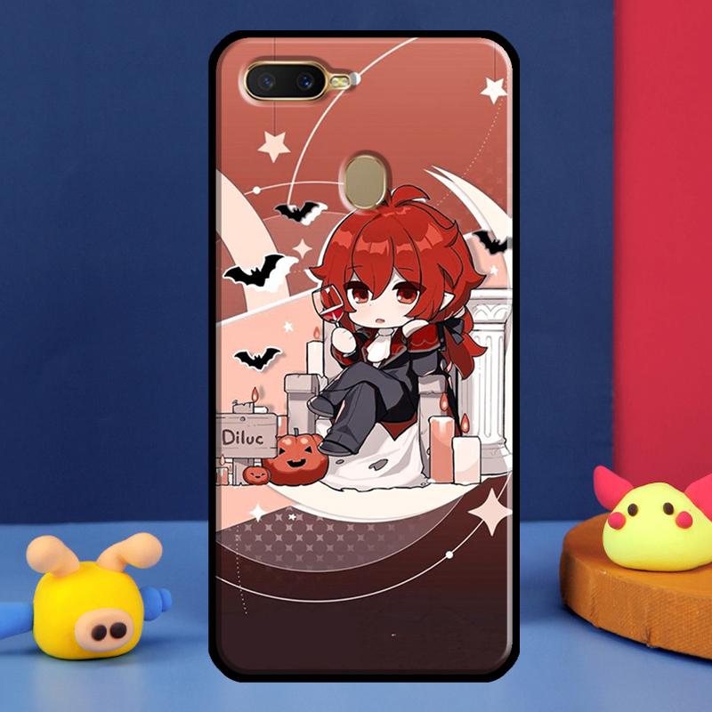 Чехол Chibi Genshin Impact для Oppo A98 A78 A58 A15 A16 A17 A5 A9 A91 A52 A72 A76 A96 A74 A94 A54 S A57 A77