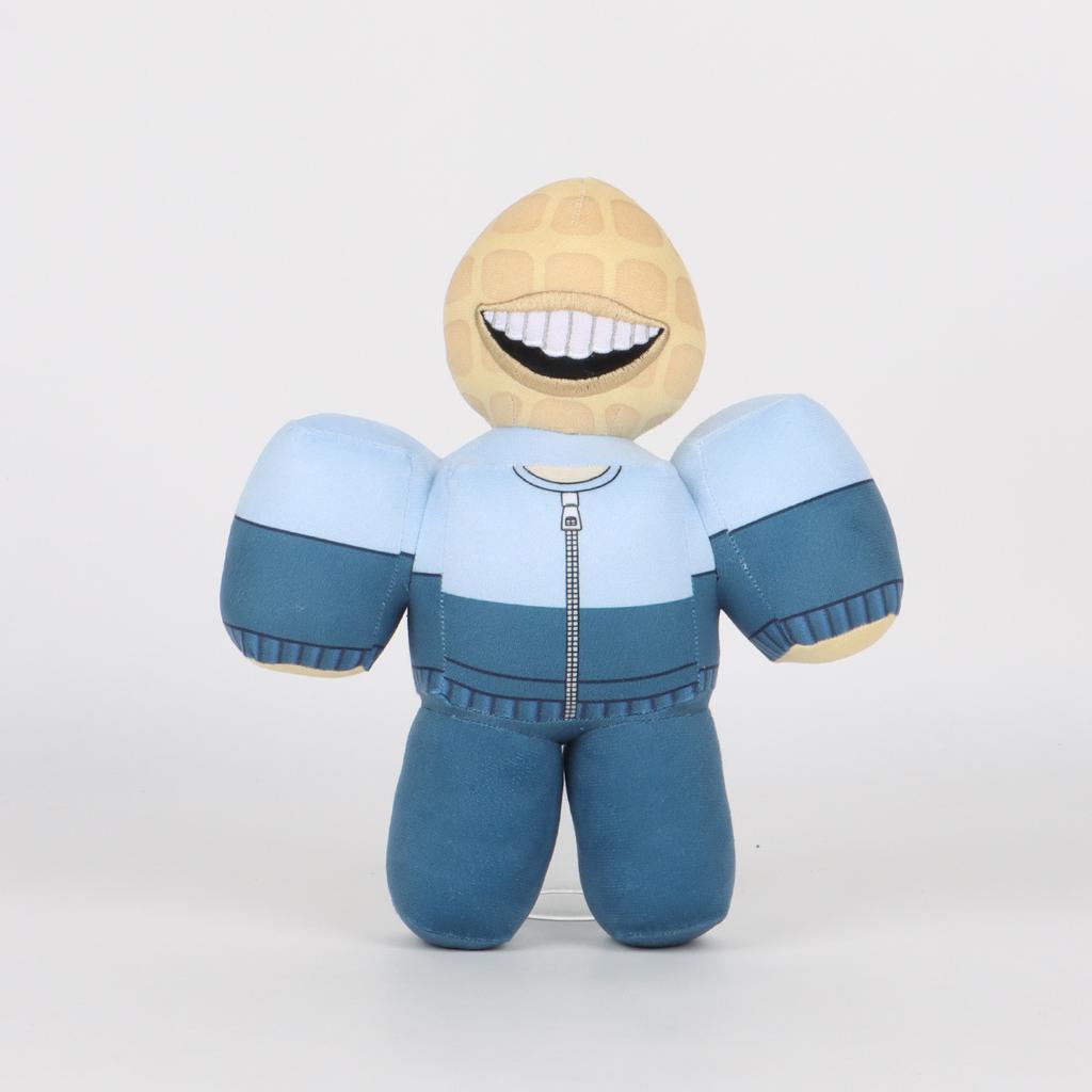 Game Wellworks Waffle Head Plush Toy Two Tone Zip Jacket Stuffed Doll Roblox Game Character Plush for Kids Home Decor Backpack Gift Game Fans Present