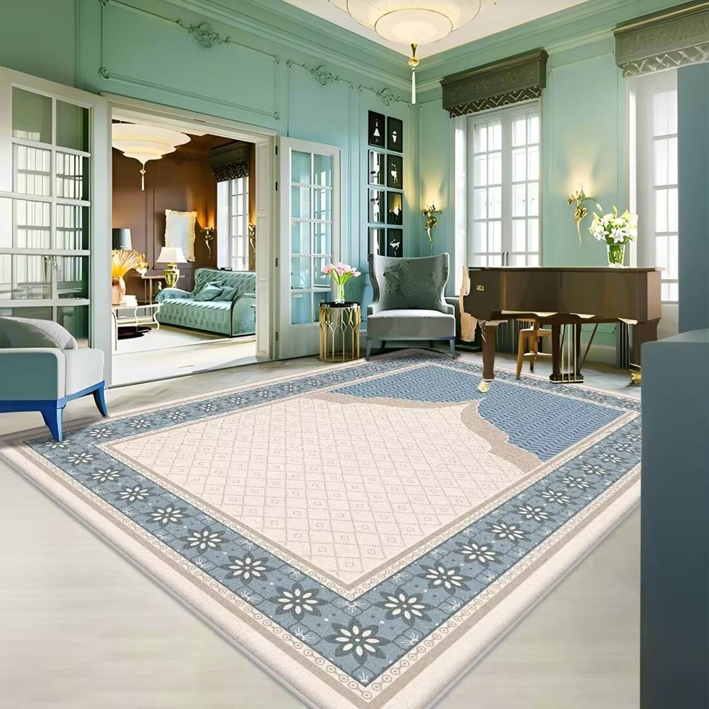 Ковер для гостиной, устойчивый к пятнам, простой в уходе, коврик для журнального столика, охлаждающий нескользящий коврик, ковер