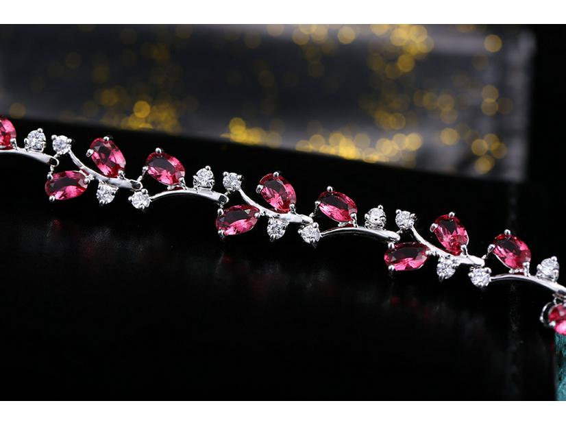 Корейская мода 18K Позолоченный белым золотом циркониевый браслет для женщин