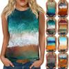 Женские повседневные туники, топы для ношения с леггинсами, летние рубашки без рукавов с принтами, майки, блузки
