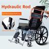 16-дюймовая складная легкая ручная инвалидная коляска с ремнем, спицевым колесом и толстостенной стальной трубой для пожилых
