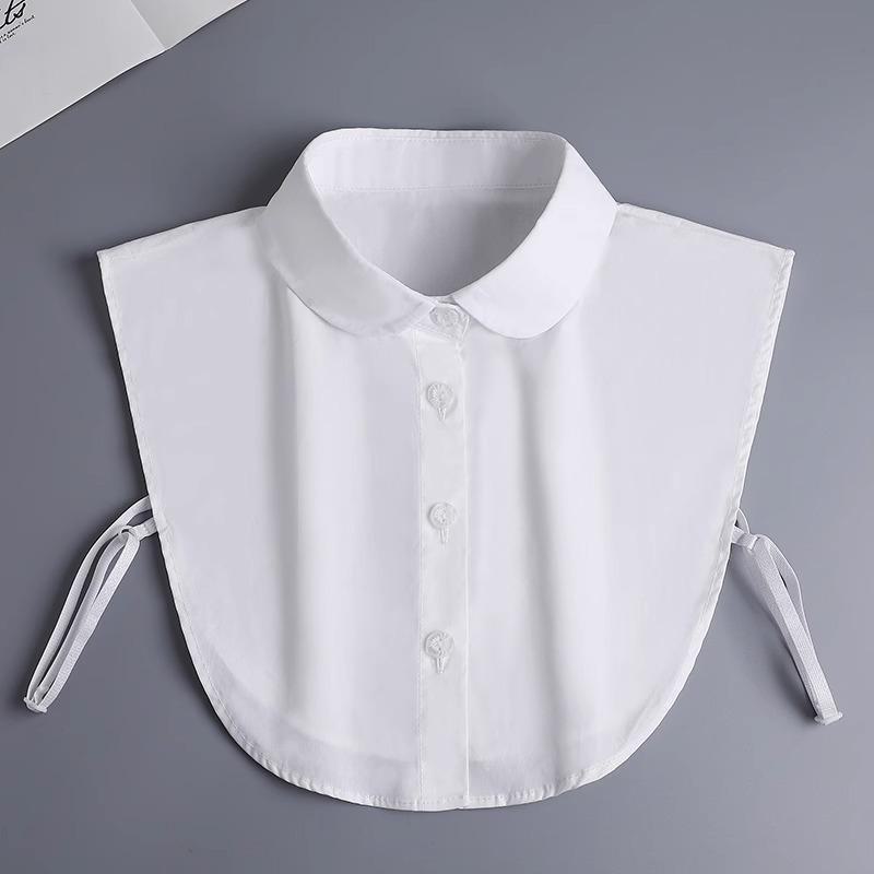 Women's White Pointed Fake Collar for Autumn and Winter - Versatile, Warm Shirt and Sweater Collar Accessory