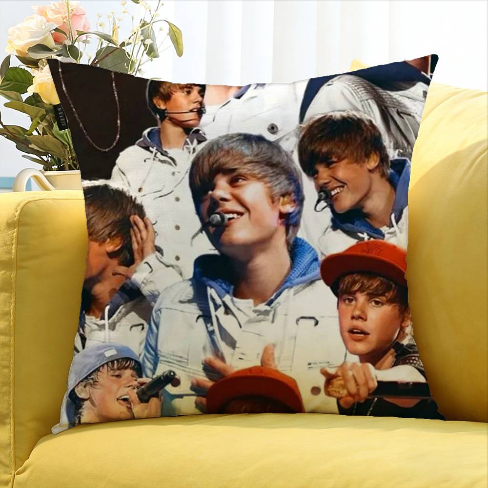 Singer J-Ustin B-Bieber Various Sizes Square Pillow Case For Car Home Bedchamber Decor