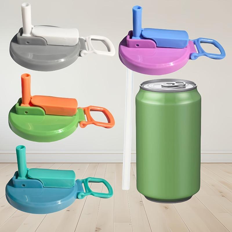 Creative Soda Can Seal Cover Contrasting Color Silicone Soda Lids With Straws Outdoor Picnics Portable Beverage Soda Tank Cover