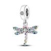 925 Sterling Silver Pink Blue Butterfly Dragonfly Charms Beads For Women Fit Original Bracelet Diy Jewelry Marking Girl