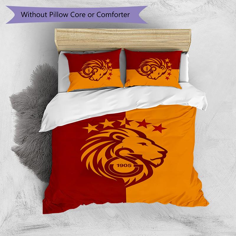 Galatasaray Printed 3PCS Bedding Set Soft Breathable Duvet Cover Pillowcases Set Washable Bedroom Decor Home Gift