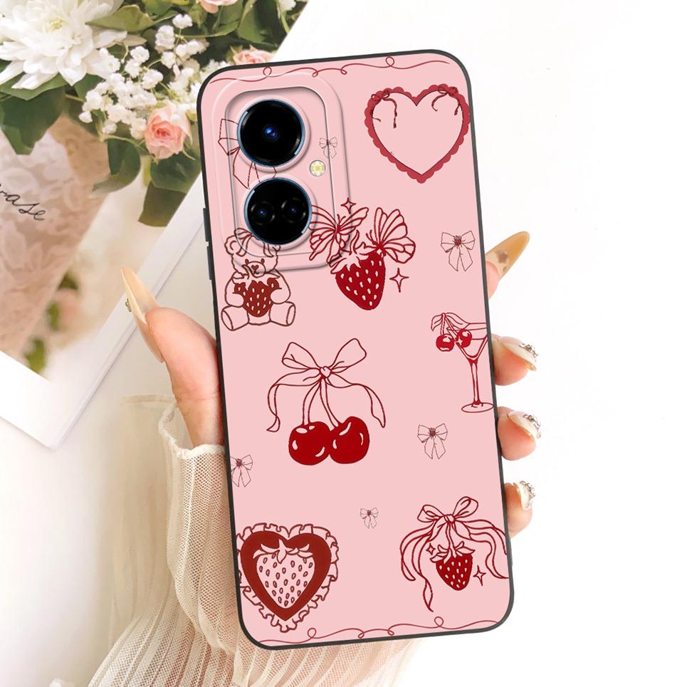 Для Tecno Camon 19 Pro 19 Neo Camon19 CH6i CH6i Чехол для телефона Узор Бант Цветок Бабочка Девичий Задняя крышка Силиконовый Мягкий корпус