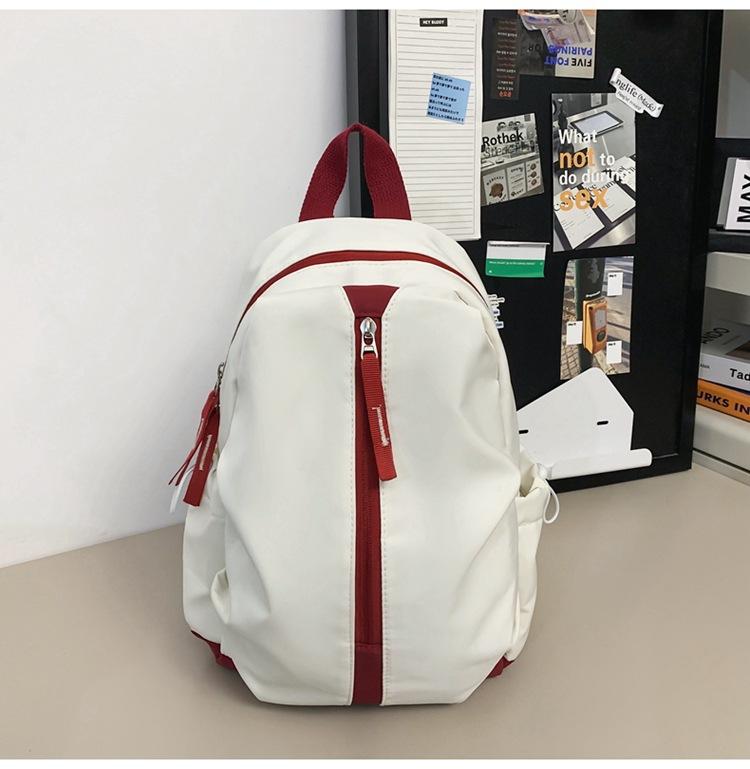 Contrast Color Schoolbag Women's Small Backpack Men Lightweight Backpack