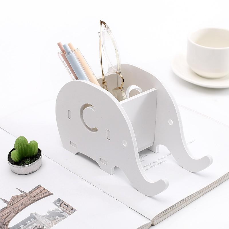 1pcs Elephant Desk Pen Holder Organizer Pencil Case Stand For Pens Office Accessories For Mobile Phone Pencil Holder Pen Holder