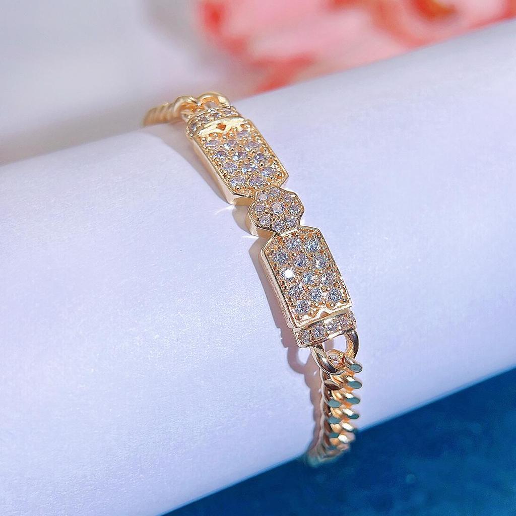 WWJ корейская мода золотая вращающаяся цепочка на руку ювелирные изделия маленькие циркониевые женские ювелирные изделия теннисный браслет элегантные праздничные украшения