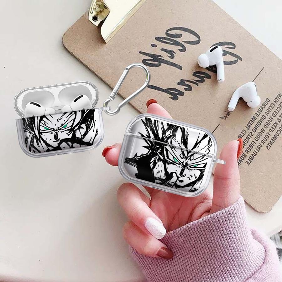 Clear Earphone Cases Cover Case For Airpods Pro2 2 1 3 4 Pro3 Pro Dragons-Ball Gokus Vegeta