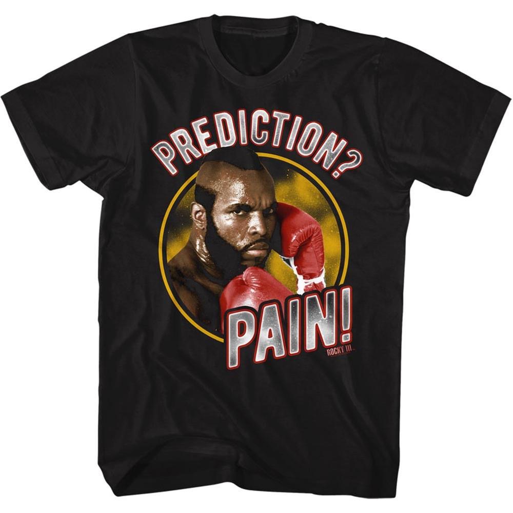 Мужская футболка Рокки III Бальбоа с лицензией PAIN PREDICTION, черная, хлопок, размеры SM-5XL, унисекс