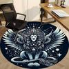 1pc Winged Lion Office Round Area Rug, Indoor Mat Suitable ForOffice, Under Office Chairs Bedroom Living Room Home Decor, Room Deco, n26