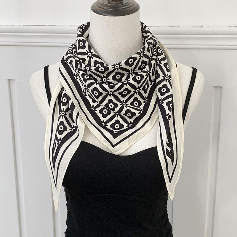 Silk Scarf High-end New Summer Multi-purpose Scarf Shawl Versatile Decorative Scarf Headscarf Triangle Scarf Waist