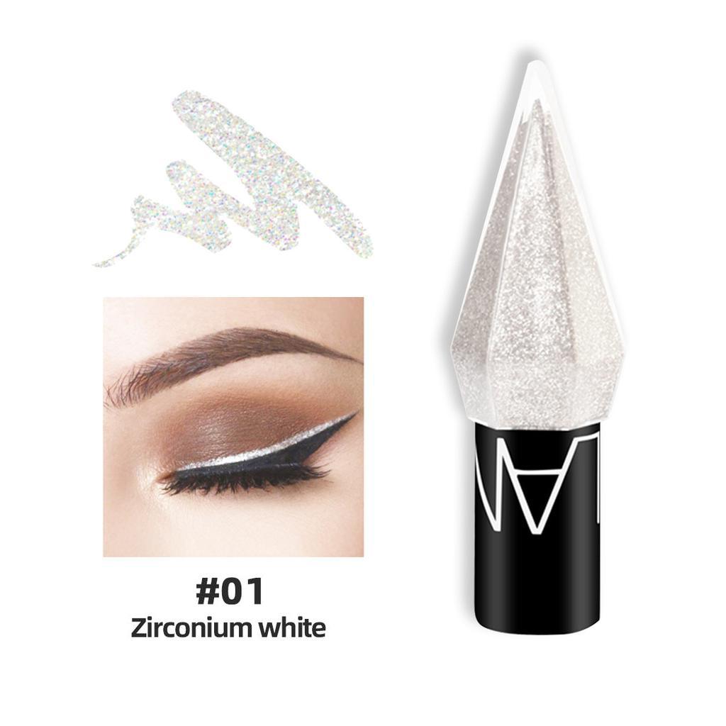 Diamond Shiny Eye Liners Eyeshadow Waterproof Silver Rose Gold Color Glitter Sequins Eyeliner Eye Shadow Makeup Beauty Cosmetics