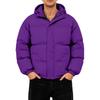 Men's Oversized Casual Down Jacket With Long Sleeves And Hood