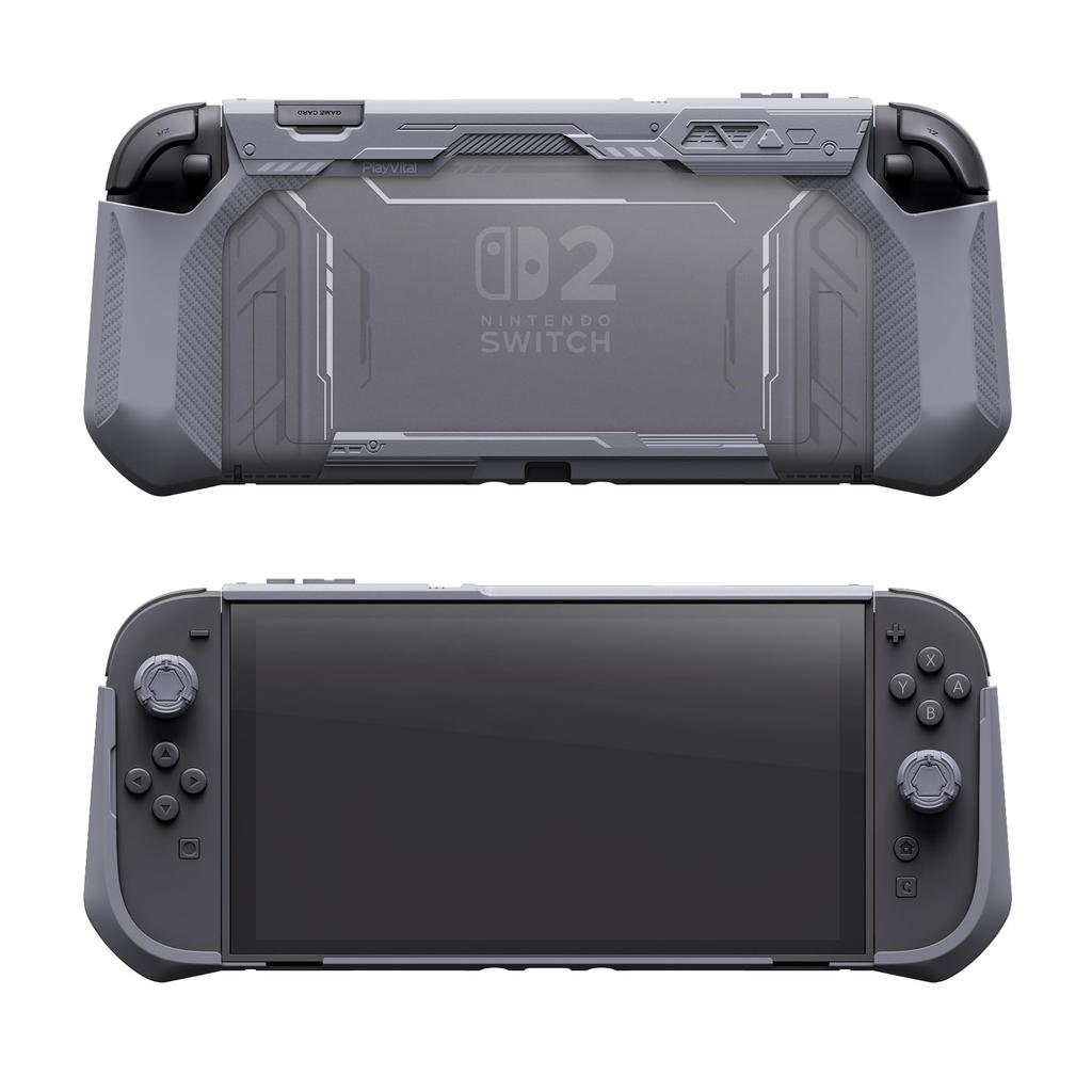 PlayVital METEOR TPU Soft Protective Case Cover for Nintendo Switch 2 Dock with Thumb and (2025), Compatible, Grips, Shockproof, Non-Slip,