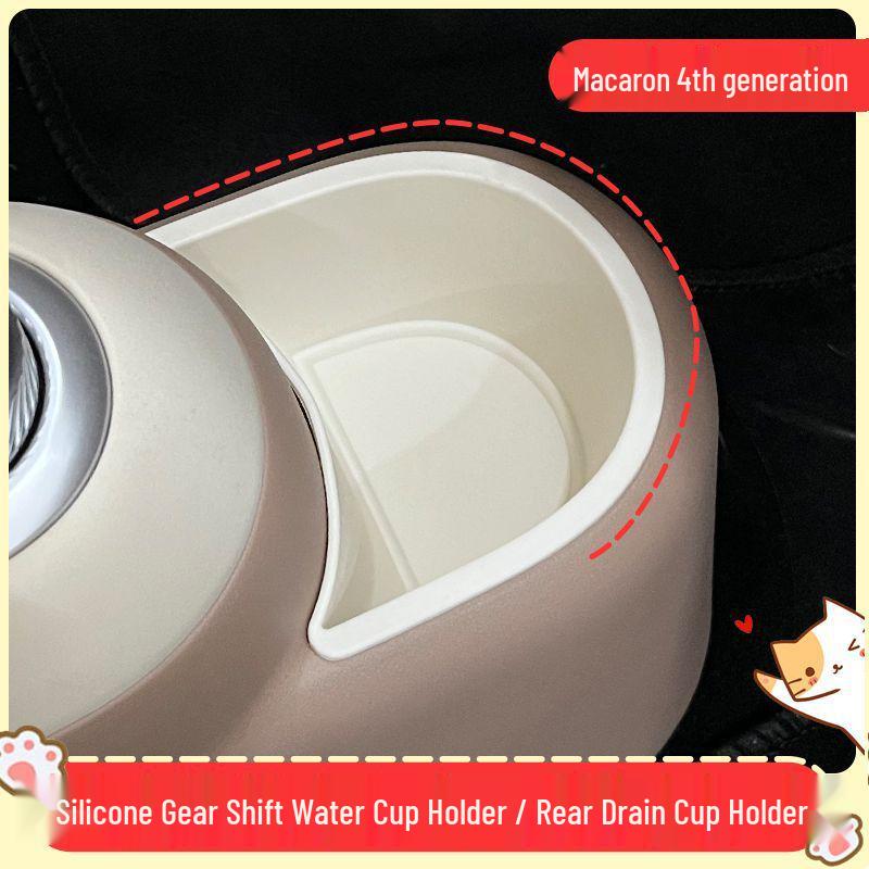Wuling MINI Macaron 4th Gen Beige Center Console Cup Holder Storage Box