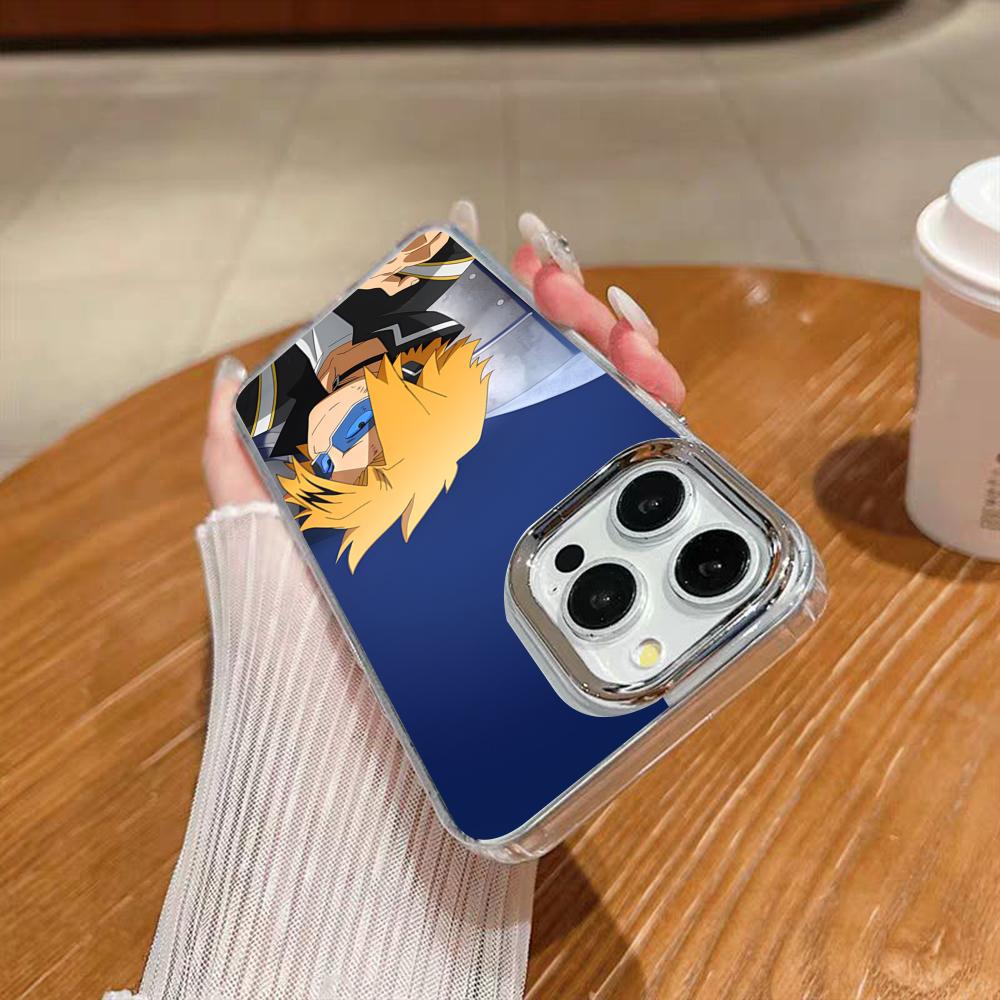 Denki K-Kaminari Phone Case For Iphone 17 16 15 14 13 12 11 Pro Max Xr Air Plus Silicone Cover Silver Hard Shell Cover