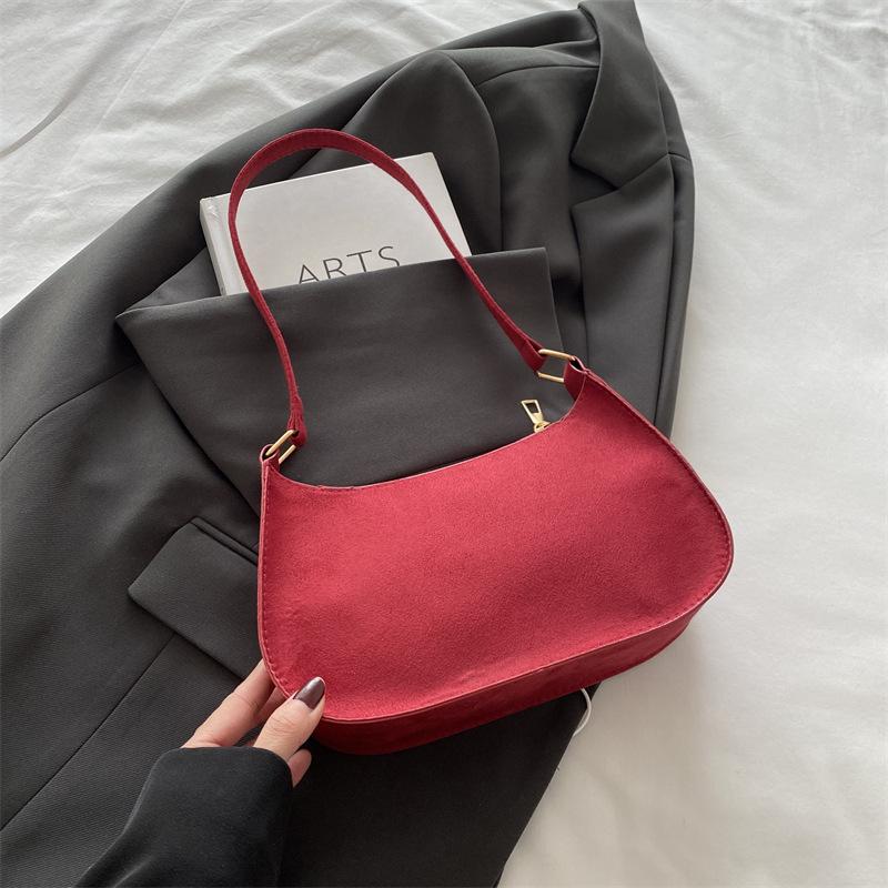 Дизайнерская сумка на одно плечо с подмышкой, женская, корейская, зимняя, модная, с текстурой, иностранная, в стиле полумесяца