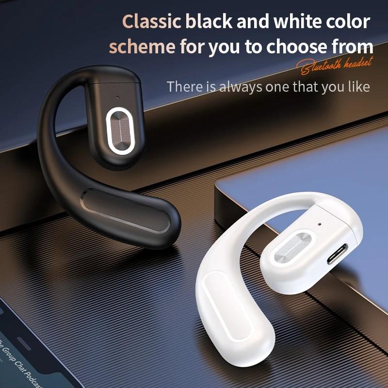 Открытые беспроводные наушники Bluetooth 5.4 Спортивные Деловые Музыкальные Заушный крючок Регулировка вращения 180° Левый и правый наушник
