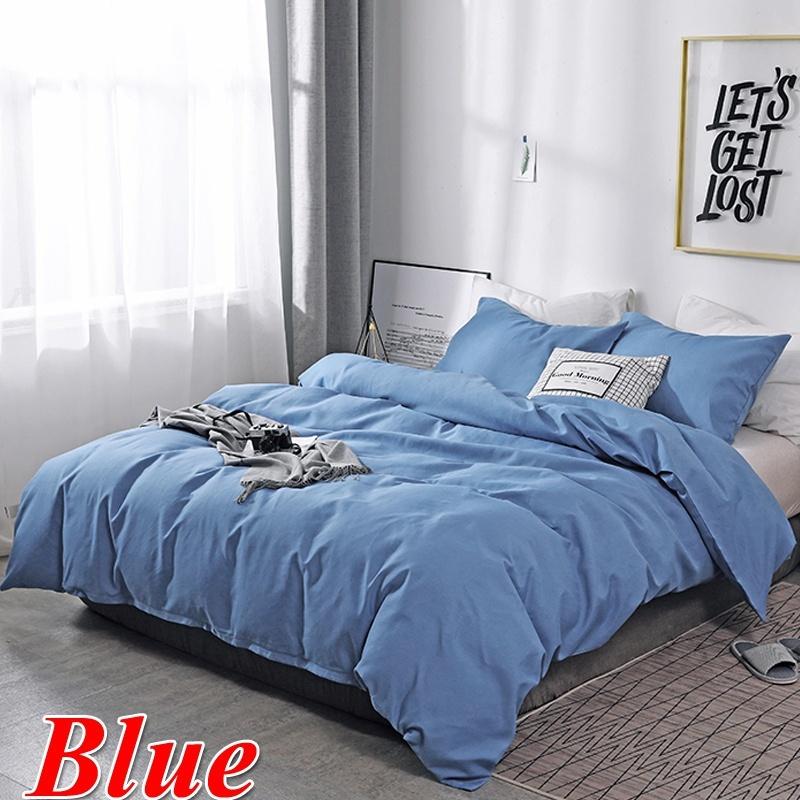 Пододеяльник, комплект из 2/3 предметов, однотонный, мягкая ткань с начесом, одинарный, двойной, полный, королева, король, 10 размеров, комплект пододеяльников, комплекты постельного белья, 10 цветов