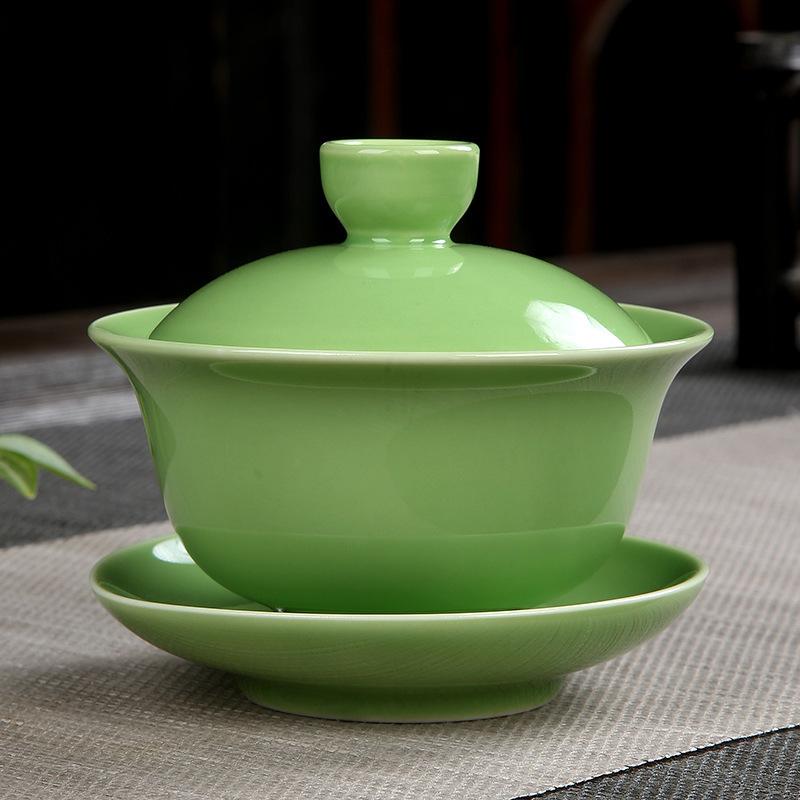 Керамический Фарфоровый Гайвань Чайная Посуда Набор для Чая Кунг-Фу Ручной работы Гайвань Традиционная Чашка для Заваривания Чая Крышка-Чаша для Приготовления Чая Декорация