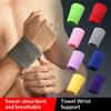 Полотенцевая защита запястья Впитывающая пот Спортивная фитнес-защита запястья с теннисом Дышащая вязаная защита запястья Мужская и женская защита запястья