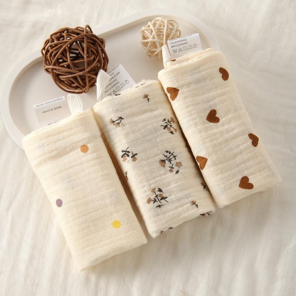 3/5Pcs Soft Baby Cotton Washcloth 6-Layer Pure Cotton Square Towels Newborn Burp Cloth