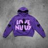 Y2K American Street Hoodie Printed Casual Sweatshirt Loose Fit Long Sleeve Teens Adults