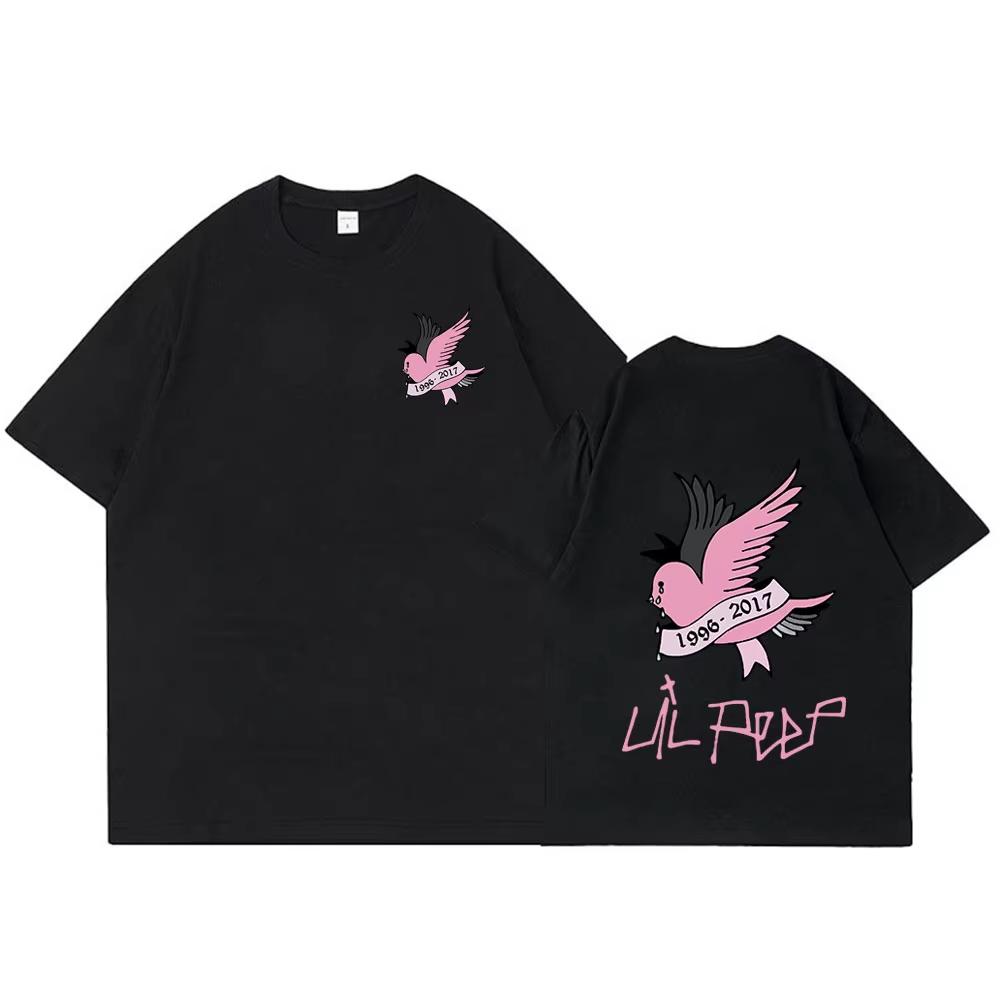 2026 Хип-хоп исполнитель Lil Peep Мужская рубашка Летняя с принтом альбома CryBaby Футболка Женская Y2K Хип-хоп Футболка с коротким рукавом