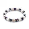 Fashionable Women Shiny Acylic Beads Magnetic Hematite Bracelet Bangle  Accessory