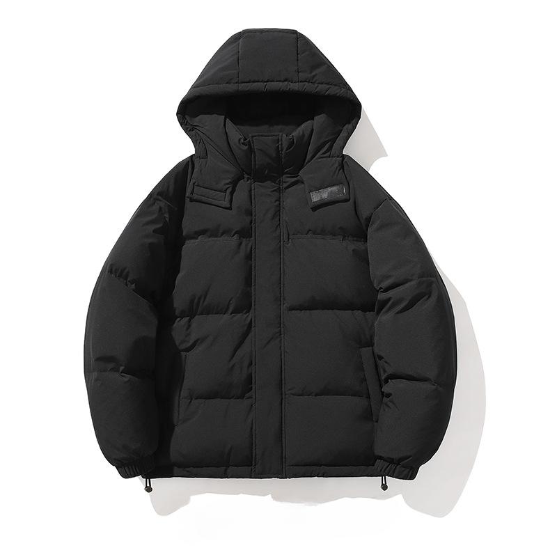 Down Jacket Men's Winter New Hooded White Warm Jacket Couple's Loose Casual Fashion Top Men's Clothing