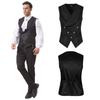 Mantianyu Gothic Men's Jacquard Vest - Medieval Retro Style Waistcoat