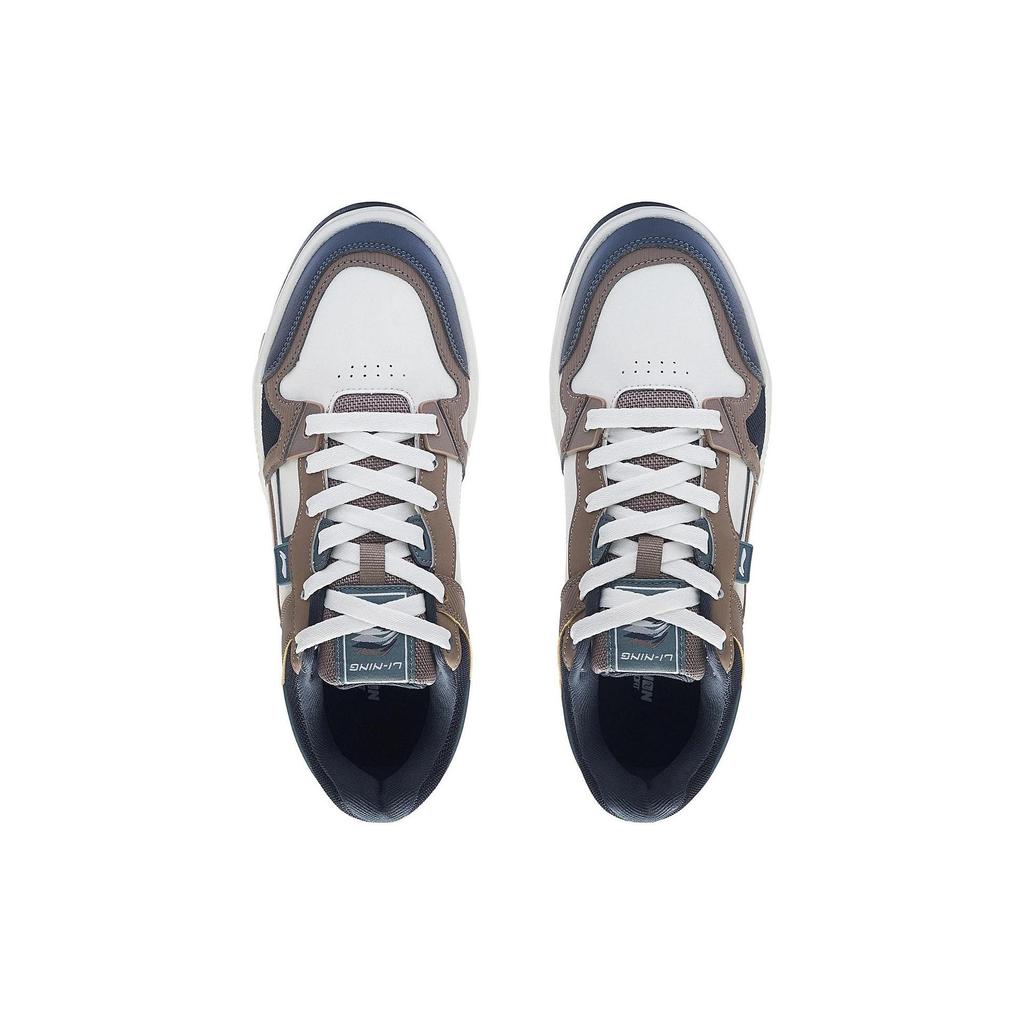 Li Ning Ace V2 Casual Comfortable Durable Breathable Non-Slip Low-Top Skate Shoes Men Sneakers White Gray Black AGCS155-2