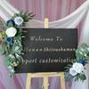 Chair Back Flowers Faux Flower Swag Set of 2 Wedding Arch Flowers Artificial Flowers & Welcome Signs Decorations for Wedding Ceremony Reception