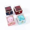 Rotation Proposal Ring Boxes Eternal Rose Jewelry Display Rack Rose Jewelry Gift Box  Mother's Day